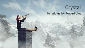  Presentation with forward - Audience pleasing PPT layouts consisting of looking forward for christmas mixed media backdrop and a light blue colored foreground