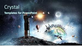  Presentation with forward - Colorful slides enhanced with looking-forward-for-success-mixed backdrop and a tawny brown colored foreground