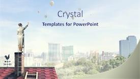  Presentation with forward - Audience pleasing slide deck consisting of looking-forward-for-success-mixed backdrop and a sky blue colored foreground