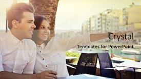  Presentation with lovers - PPT layouts featuring looking in the same direction background and a coral colored foreground