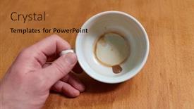  Presentation with cup coffee - Beautiful theme featuring looking-inside-an-empty-coffee backdrop and a red colored foreground