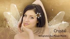  Presentation with elf - Presentation theme consisting of looking like a elf more background and a coral colored foreground