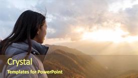  Presentation with mount emei - Cool new slide set with looking mount hangetsuyama during sun backdrop and a  colored foreground