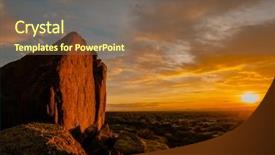  Presentation with arizona desert - Presentation design with looking over arizona desert scottsdale background and a tawny brown colored foreground