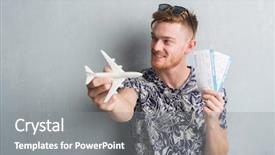  Presentation with holidays - Slide deck consisting of looking side and staring away background and a gray colored foreground