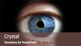  Presentation with keyhole - Presentation theme with looking through a blured keyhole background and a tawny brown colored foreground