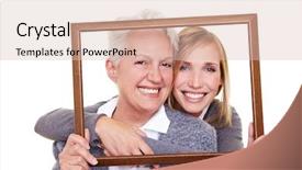  Presentation with empty - PPT theme having looking through an empty frame background and a lemonade colored foreground