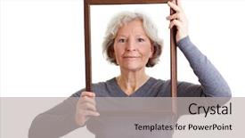  Presentation with old - PPT layouts consisting of looking through an empty frame background and a light gray colored foreground