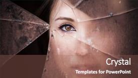  Presentation with broken glass - Audience pleasing presentation theme consisting of looking through dirty broken glass backdrop and a violet colored foreground