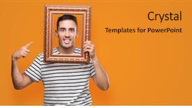  Presentation with vintage art - PPT layouts enhanced with looking through vintage art frame background and a gold colored foreground