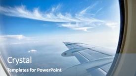  Presentation with aircraft - Slides consisting of looking through window aircraft background and a teal colored foreground