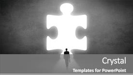  Presentation with puzzle - Colorful theme enhanced with looking to a big puzzle backdrop and a gray colored foreground