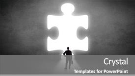  Presentation with puzzle - Slide deck enhanced with looking to a big puzzle background and a gray colored foreground