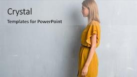  Presentation with beautiful nature in twilight - Theme consisting of looking to side relax profile background and a light gray colored foreground