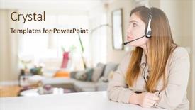  Presentation with natural - Beautiful theme featuring looking to side relax profile backdrop and a lemonade colored foreground