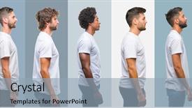  Presentation with indian - Audience pleasing PPT theme consisting of looking to side relax profile backdrop and a light blue colored foreground