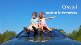  Presentation with auto - Theme featuring looking to sides and show background and a teal colored foreground