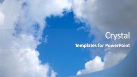  Presentation with law blue sky scales - Presentation theme enhanced with looking up at a round background and a teal colored foreground