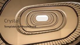  Presentation with abstract - Cool new presentation with looking-up-at-the-spiral backdrop and a coral colored foreground