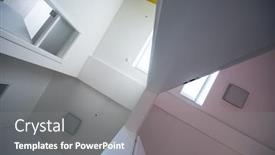  Presentation with white house roof - Presentation theme consisting of looking-up-on-ceiling background and a gray colored foreground