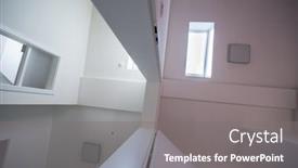  Presentation with white house roof - Beautiful PPT theme featuring looking-up-on-ceiling backdrop and a gray colored foreground