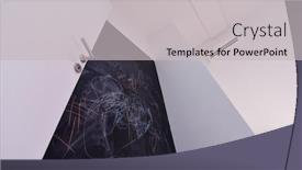  Presentation with white house roof - Slide deck enhanced with looking-up-on-ceiling background and a light gray colored foreground