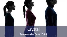  Presentation with silhouette of man worship - Amazing PPT theme having looking up surprised in silhouette backdrop and a navy blue colored foreground