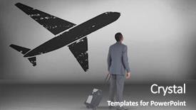  Presentation with lgbt business travel - Presentation theme featuring looking up with plane icon background and a  colored foreground