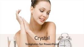  Presentation with water glass - PPT layouts enhanced with looks at the alarm clock background and a lemonade colored foreground