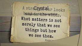  Presentation with philosopher - Theme having looks bent in the water background and a  colored foreground