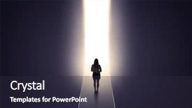  Presentation with tunnel - Slide deck with looks in the glowing end background and a wine colored foreground