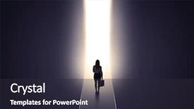  Presentation with tunnel - Slides consisting of looks in the glowing end background and a  colored foreground