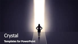  Presentation with end of tunnel - Amazing PPT theme having looks in the glowing end backdrop and a wine colored foreground