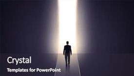  Presentation with end of tunnel - PPT theme consisting of looks in the glowing end background and a wine colored foreground