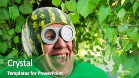  Presentation with caterpillar - Beautiful PPT theme featuring looks like a parasitic caterpillar backdrop and a shamrock green colored foreground