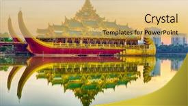  Presentation with golden palace - Colorful theme enhanced with looks like an ancient royal backdrop and a yellow colored foreground