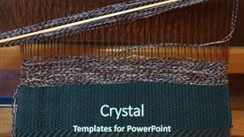  Presentation with weaving loom - Colorful presentation design enhanced with loom weaving backdrop and a tawny brown colored foreground