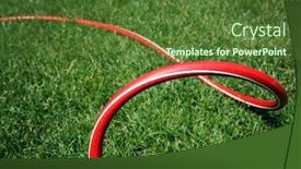  Presentation with garden - Slide deck featuring looped-red-garden-hose background and a tawny brown colored foreground