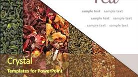  Presentation with dry pineapple close up many - PPT theme having loose leaf - assortment of dry tea close-up background and a tawny brown colored foreground