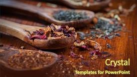  Presentation with loose leaf tea - Colorful slide set enhanced with loose leaf - assortment of dry tea backdrop and a  colored foreground
