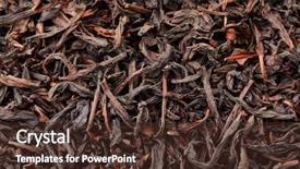  Presentation with loose leaf tea - Presentation theme featuring loose leaf - chinese black tea background and a  colored foreground