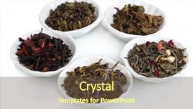  Presentation with black tea - Beautiful slide deck featuring loose leaf - green and black dry tea backdrop and a  colored foreground