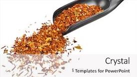  Presentation with loose leaf tea - Cool new PPT theme with loose rooibos leaves in black backdrop and a white colored foreground