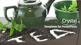  Presentation with herbal - Presentation theme consisting of loose tea background and a  colored foreground