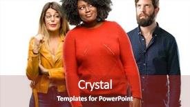  Presentation with women making - Amazing PPT layouts having looser man - group of three young men backdrop and a  colored foreground