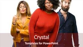  Presentation with women making - PPT theme consisting of looser man - group of three young men background and a  colored foreground