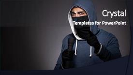  Presentation with gangster - Audience pleasing slides consisting of loot - young gangster in hood backdrop and a dark gray colored foreground