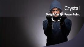  Presentation with gangster - Cool new slide deck with loot - young gangster in hood backdrop and a dark gray colored foreground