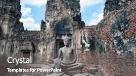  Presentation with khmer - Beautiful PPT layouts featuring perang - lopburi thailand prang sam yot backdrop and a gray colored foreground