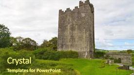  Presentation with 15th century - PPT layouts having day lord - 15th century dysert o'dea castle background and a tawny brown colored foreground
